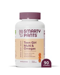 SmartyPants Teen Girl Multi & Omega 3 Fish Oil Gummy Vitamins with D3, C & B12 - 90 ct"