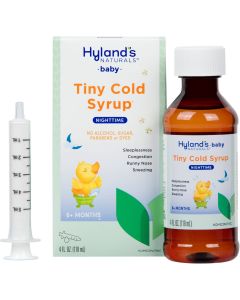 Hyland's Naturals Baby Nighttime Cold Syrup, Natural Relief of Runny Nose, Congestion, and Sleeplessness, 4 Ounces"