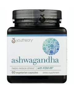 Youtheory Ashwagandha with KSM-66 Vegetarian Capsules, 60 ct"