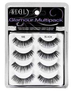 Ardell Eyelashes ~ Glamour Multipack, 4 Pairs, 105, Black"