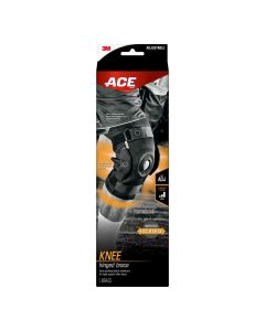 ACE Brand Adjustable Hinged Knee Brace, Black/Gray, 1 Brace"