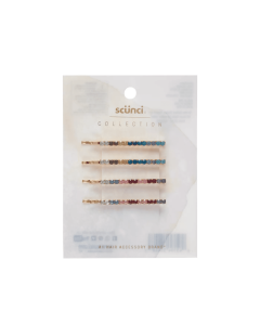 scunci Collection Multi Stones Bobby - 4pk