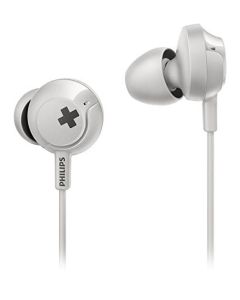 Philips SHE4305WT BASS+ In Ear Wired Headphones with Mic - White