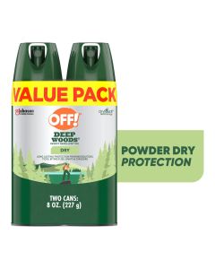 OFF! Deep Woods Long Lasting 25% Deet Insect Repellent VIII Aerosol Value Pack, 4 oz, 2 Count"