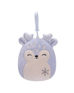 Squishmallows Official Plush 3.5 inch Farryn the Fawn Reindeer - Childs Ultra Soft Stuffed Clip On