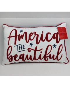 Americana Pillow America the Beautiful Decor Throw Pillow 14" X 9" 315652 NEW