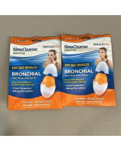 2 SinuCleanse Inhalo Bronchial Dry Salt Inhalers 100% All-Natural Salt Crystals