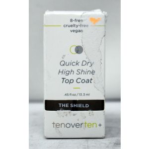 tenoverten - The Shield Protective Top Coat | Clean, Natural, Non-Toxic Nail Care (0.45 fl oz | 13.3 mL)"