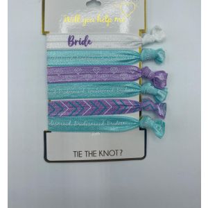 Will You Help Me Tie The Knot Hair Ties, 6 count, Package of 4"