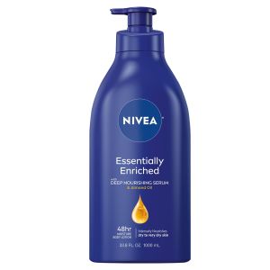 NIVEA Essentially Enriched Body Lotion for Dry Skin, 33.8 Fl Oz Pump Bottle"