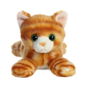 Aurora - Small Orange Shoulderkins - 6"" Amber Tabby Cat - Adorable Stuffed Animal