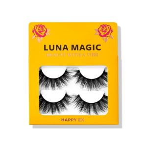 Luna Magic Faux Mink Lashes, False Eyelashes, 2 Pairs, Happy Ex"