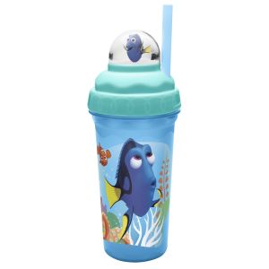 Zak! Designs Loopity Loop Illusion Tumbler featuring Finding Dory Graphics, With Lid and Straw, BPA-free and Break-resistant, 11 oz."