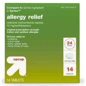 Cetirizine Hydrochloride Allergy Relief Tablets up and up