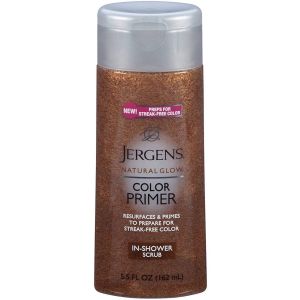 Jergens Natural Glow Color Primer In-Shower Scrub 5.50 oz Pack of 3