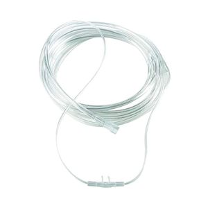 Carex Soft-Touch Nasal Oxygen Cannula, Standard Connector, 7 feet Tubing Length, Adult Size, Clear"