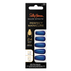 Sally Hansen Perfect Manicure Press on Nail Kit, Coffin, Hyp-Nautical, 24pcs"