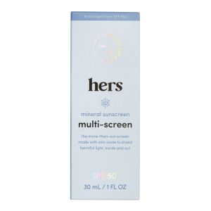 Hers Multi-Screen Hydrating Mineral Sunscreen, Broad Spectrum SPF 50, 1 fl oz"