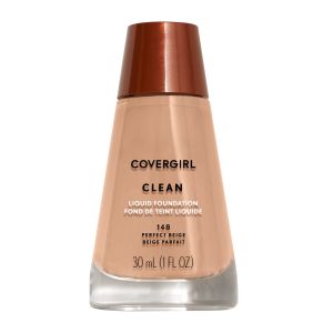 COVERGIRL Clean Liquid Foundation, 148 Perfect Beige, 1 fl oz, Liquid Foundation, Moisturizing Foundation, Lightweight Foundation, Cruelty-Free Foundation, Unscented Foundation"