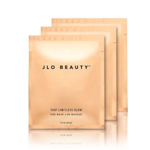 JLO BEAUTY That Limitless Glow Face Mask , Visibly Tightens, Lifts, Hydrates, Plumps, & Brightens For Glowy Skin, Infused With JLo Glow Serum 3 Count (Pack of 1)"