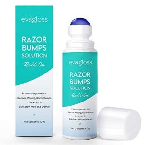 Evagloss Razor Bumps Solution- After Shave Repair Serum for Ingrown Hairs and Razor Burns, Roll-On for Men and Women -100g"