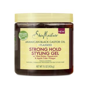 SheaMoisture Strong Hold Women's Hairstyling Gel Jamaican Black Castor Oil, 15 oz"