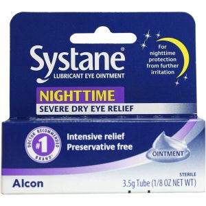 Systane Nighttime Lubricant Eye Ointment for Dry Eye Relief, 3.5 Gram Tube for Adults"