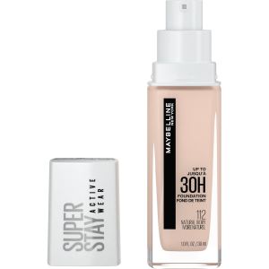 Maybelline Super Stay Liquid Foundation Makeup, Full Coverage, 112 Natural Ivory, 1 fl oz"