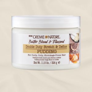 Creme of Nature Butter Blend & Flaxseed Stretch & Define Styling Cream Pudding 11.5 oz