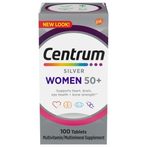 Centrum Silver Womens 50 Plus Vitamins, Multivitamin Supplement, 100 Count"