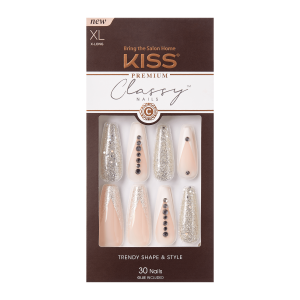 KISS Classy Premium Fake Nails, Sophisticated, 30 Count"