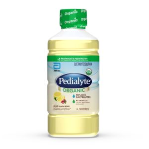 Pedialyte Organic Electrolyte Solution, Hydration Drink, 1 Liter, Crisp Lemon Berry"