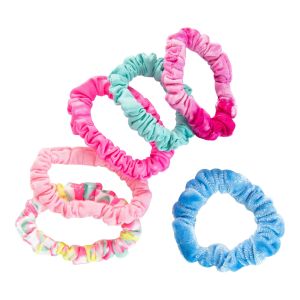 Scunci for Girls Original Scrunchies in Cheerful Multi-Colored Mixed Knits, 6ct"