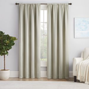 Eclipse Traditional Rod Pocket Room Darkening Curtain Panel, 54"" x 54"""