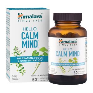 Himalaya Hello Calm Mind, with Bacopa and L-Theanine, for Relaxation & Concentration, 60 Capsules"