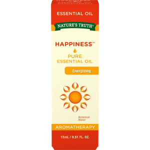 Nature's Truth Happiness Essential Oil Blend | 15 mL | 100% Pure & Undiluted | GC/MS Tested | Blend of Lavender, Tangerine, Bergamot, Cypress, Geranium, Frankincense, Chamomile Oil"