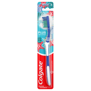 Colgate Cleaning Tip Plus Adult Toothbrush Medium, 1.0 CT"