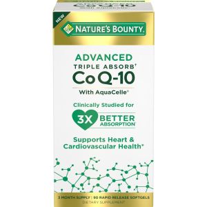 Nature’s Bounty AquaCelle CoQ10 100 mg Softgels for Heart Health, 3x Absorption, 90 Ct"