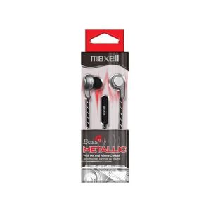 MAXELL 199600 BASS 13 METALLIC EARBUD SILVER