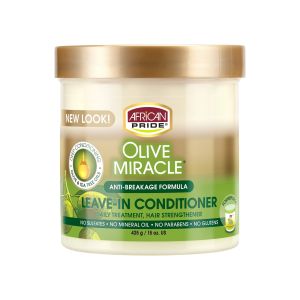 African Pride Olive Miracle Leave-in Conditioner 15 oz, Moisturizing, Damaged Hair, Unisex"