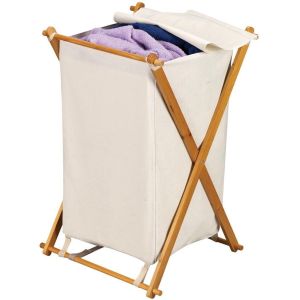 Home Essentials 6781 Xframe Wood Single Hamper