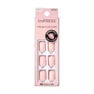 KISS imPRESS Color Press-on Manicure, Pick Me Pink, Short"