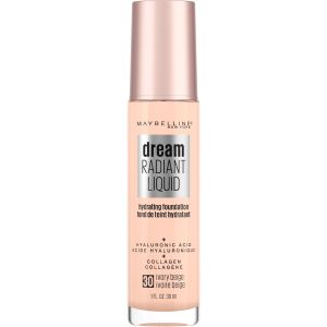 Maybelline Dream Radiant Liquid Medium Coverage Hydrating Foundation, Ivory Beige, 1 fl. oz."