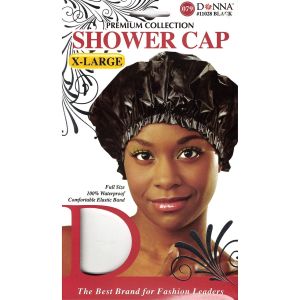 Donna Collection XL Shower Cap Black #11028