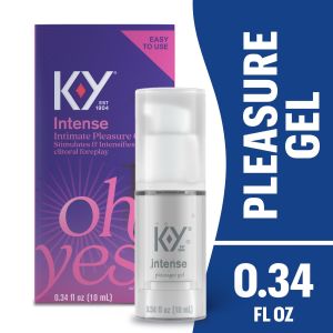 K-Y Intense Pleasure Gel Lube, Water Based Personal Lubricant For Sexual Wellness, Vaginal Moisturizer, 0.34 fl oz"