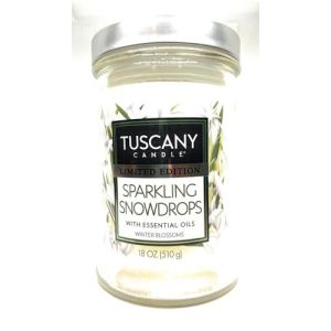 Tuscany Candle Holiday Limited Edition Jar Candle (Sparkling Snowdrops, 18 Ounce)