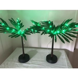 2 Pack Lighted Palm Tree for Table Decor 25” Light up Palm Tree Branches 20 LED