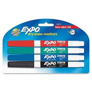 Expo 4pk Dry Erase Markers Fine Tip Multicolored