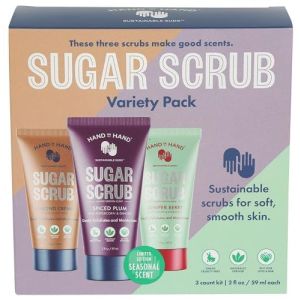 HAND in HAND Sugar Scrub Holiday Assortment Minis Gift Set, 3 CT