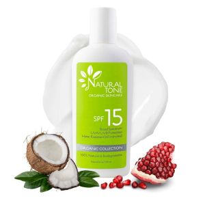 Natural Tone Organic Skincare SPF15 Broad Spectrum Natural Sunscreen 118ml